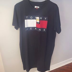 Tommy jeans navy T-shirt dress size medium